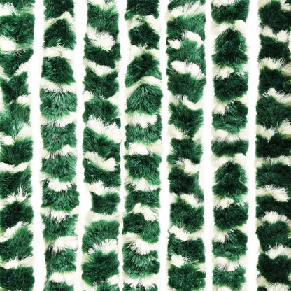 Vliegengordijn 90X200 Cm Chenille Groen En Wit