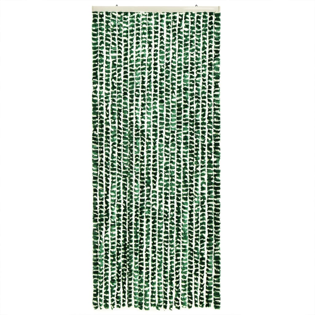 Vliegengordijn 100X200 Cm Chenille Groen En Wit