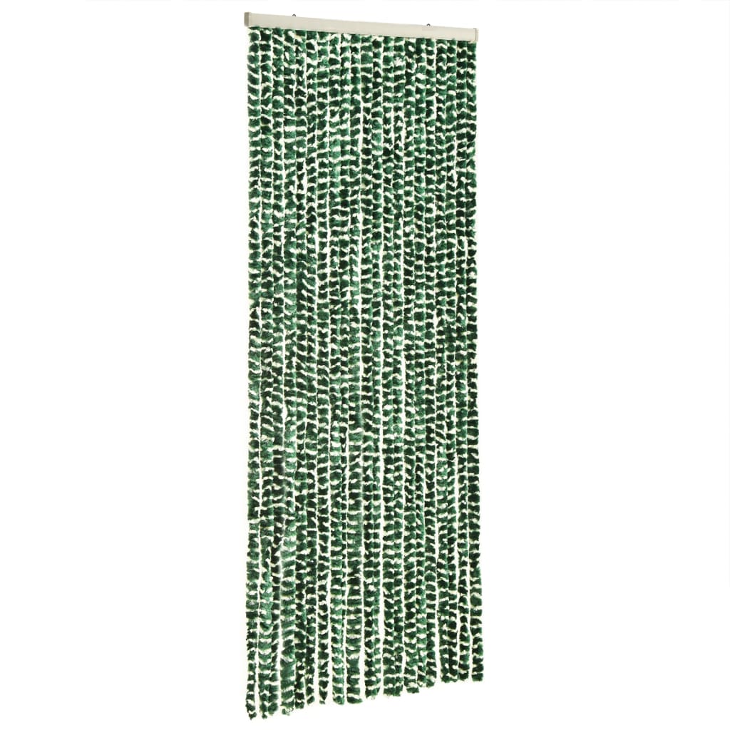 Vliegengordijn 100X230 Cm Chenille Groen En Wit