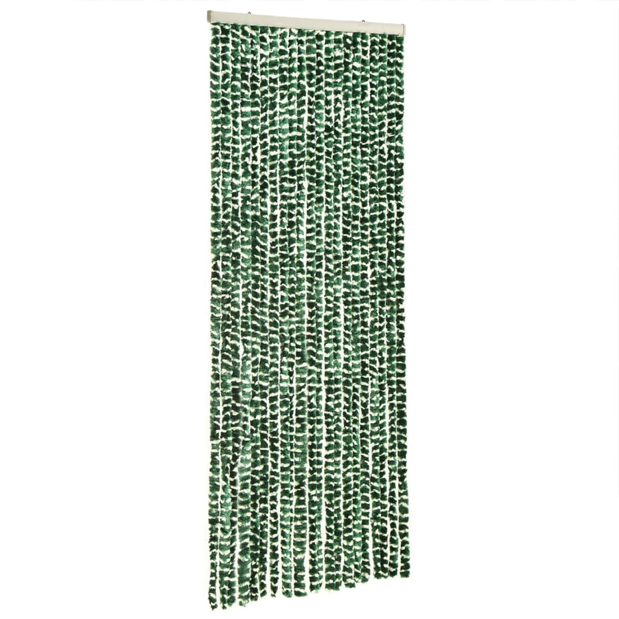 Vliegengordijn 100X230 Cm Chenille Groen En Wit