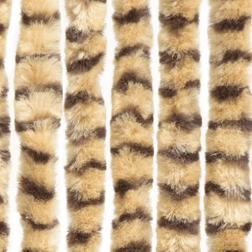 Vliegengordijn 90X200 Cm Chenille Beige En Bruin
