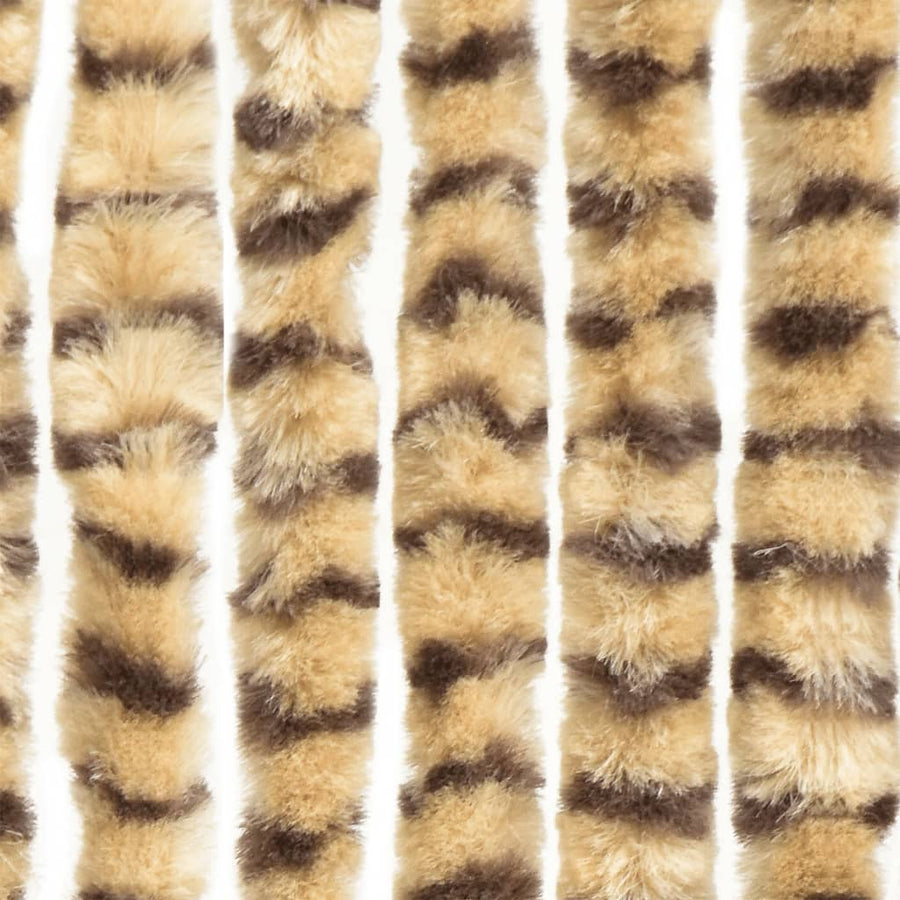 Vliegengordijn 90X200 Cm Chenille Beige En Bruin