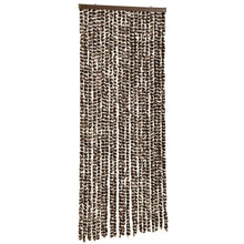 Vliegengordijn 90X200 Cm Chenille Bruin En Wit