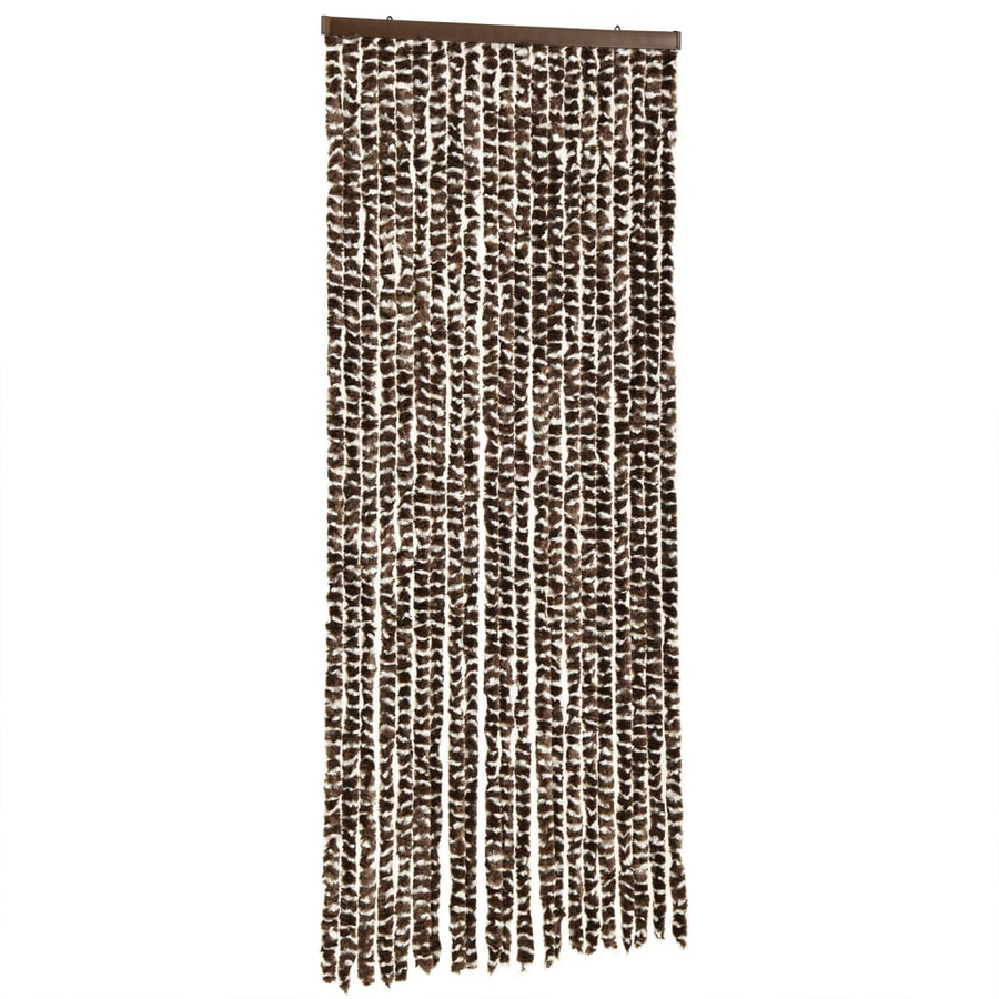 Vliegengordijn 100X200 Cm Chenille Bruin En Wit