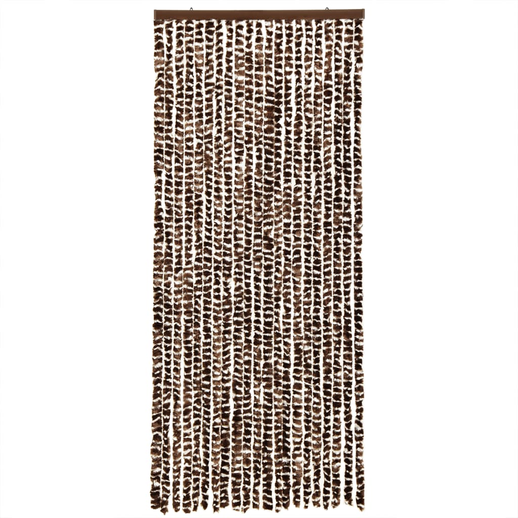 Vliegengordijn 100X200 Cm Chenille Bruin En Wit