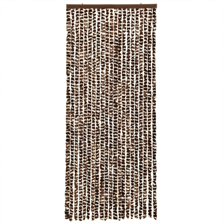 Vliegengordijn 100X200 Cm Chenille Bruin En Wit