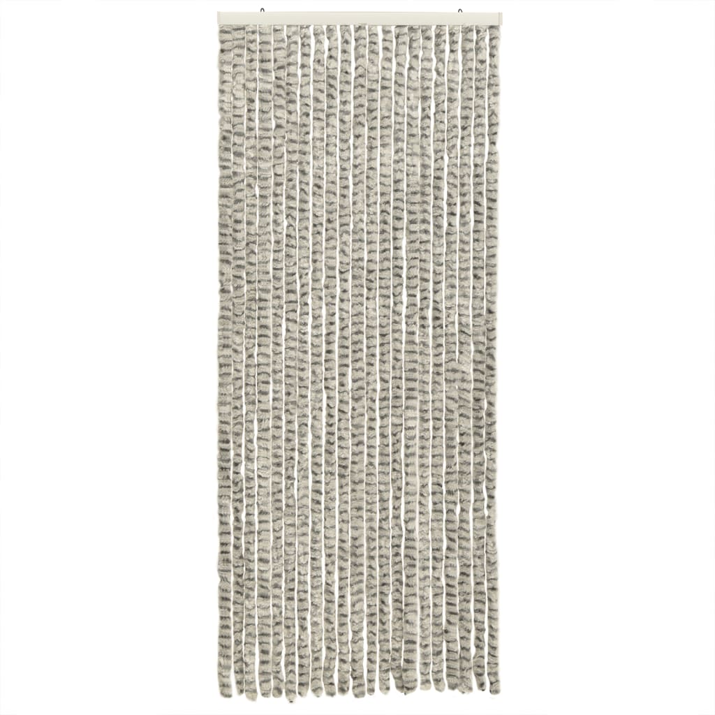 Vliegengordijn 100X200 Cm Chenille Lichtgrijs En Donkergrijs