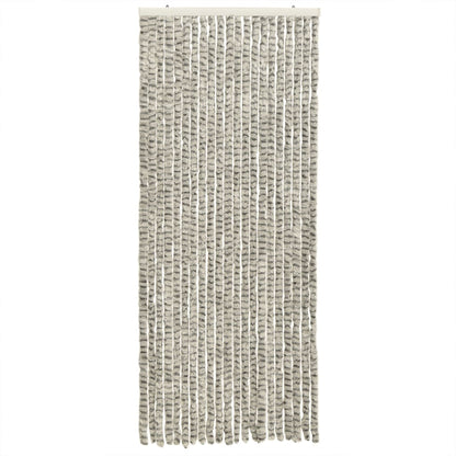 Vliegengordijn 100X200 Cm Chenille Lichtgrijs En Donkergrijs