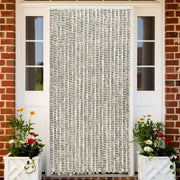 Vliegengordijn 100x200 cm chenille lichtgrijs donkergrijs