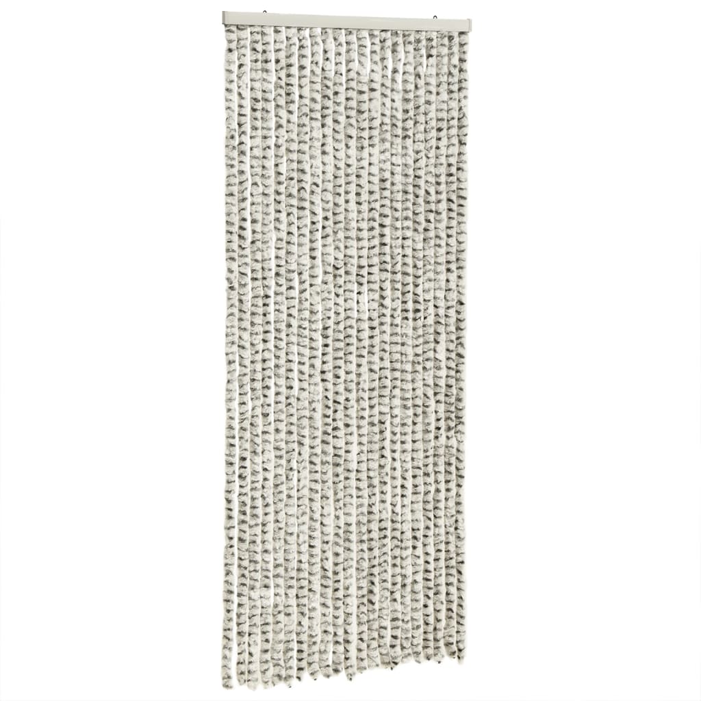 Vliegengordijn 100X230 Cm Chenille Lichtgrijs En Donkergrijs