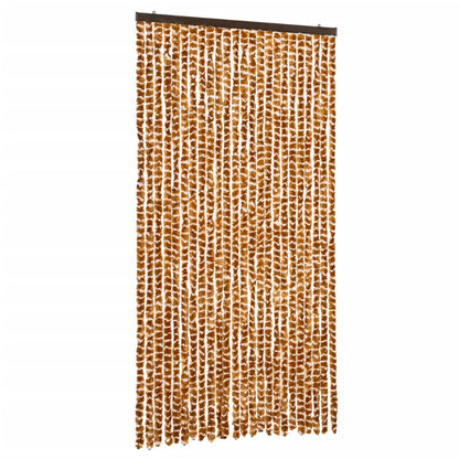 Vliegengordijn Chenille Kleurig En Oker En Wit 100 x 200 cm