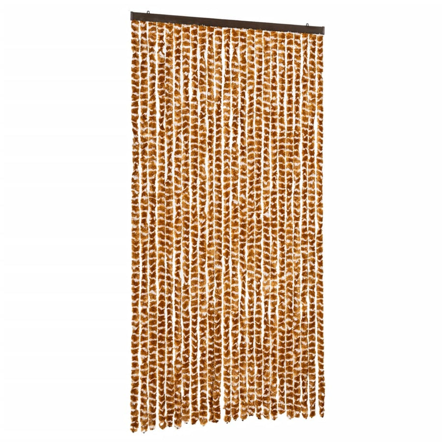 Vliegengordijn Chenille Kleurig En Oker En Wit 100 x 200 cm
