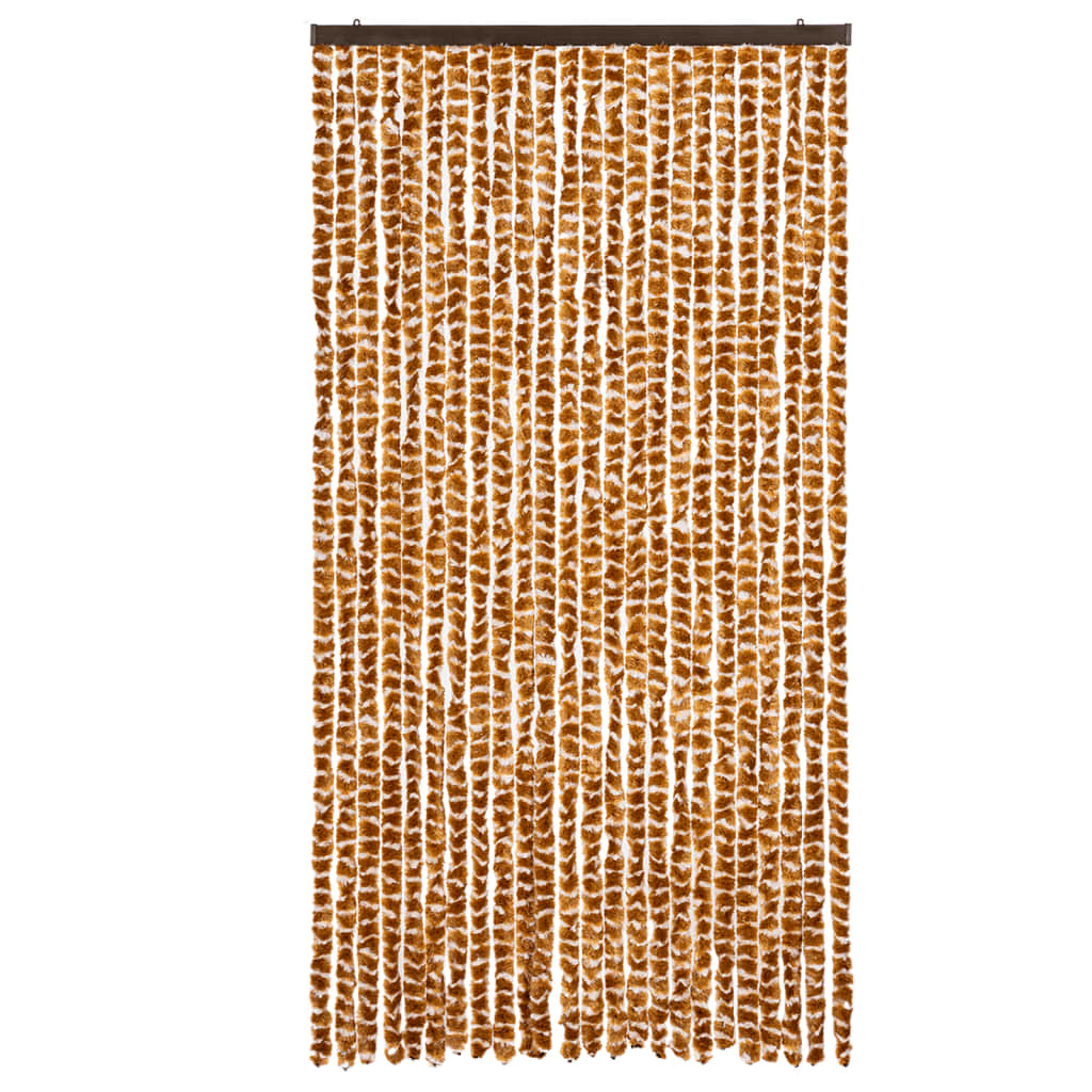 Vliegengordijn Chenille Kleurig En Oker En Wit 100 x 200 cm