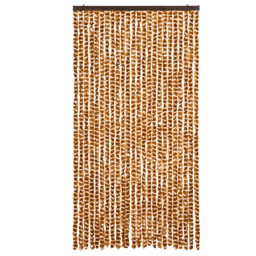 Vliegengordijn Chenille Kleurig En Oker En Wit 100 x 200 cm
