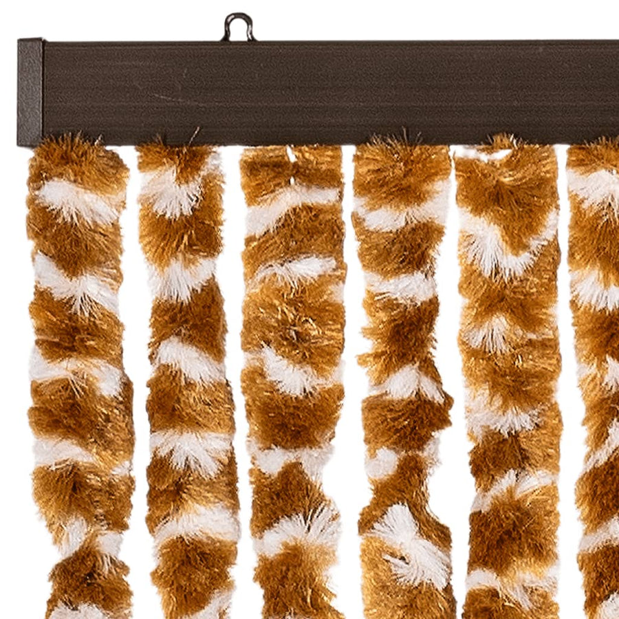 Vliegengordijn Chenille Kleurig En Oker En Wit 100 x 200 cm