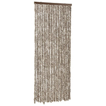 Vliegengordijn 100X230 Cm Chenille Taupe En Wit
