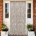 Vliegengordijn 100X230 Cm Chenille Taupe En Wit