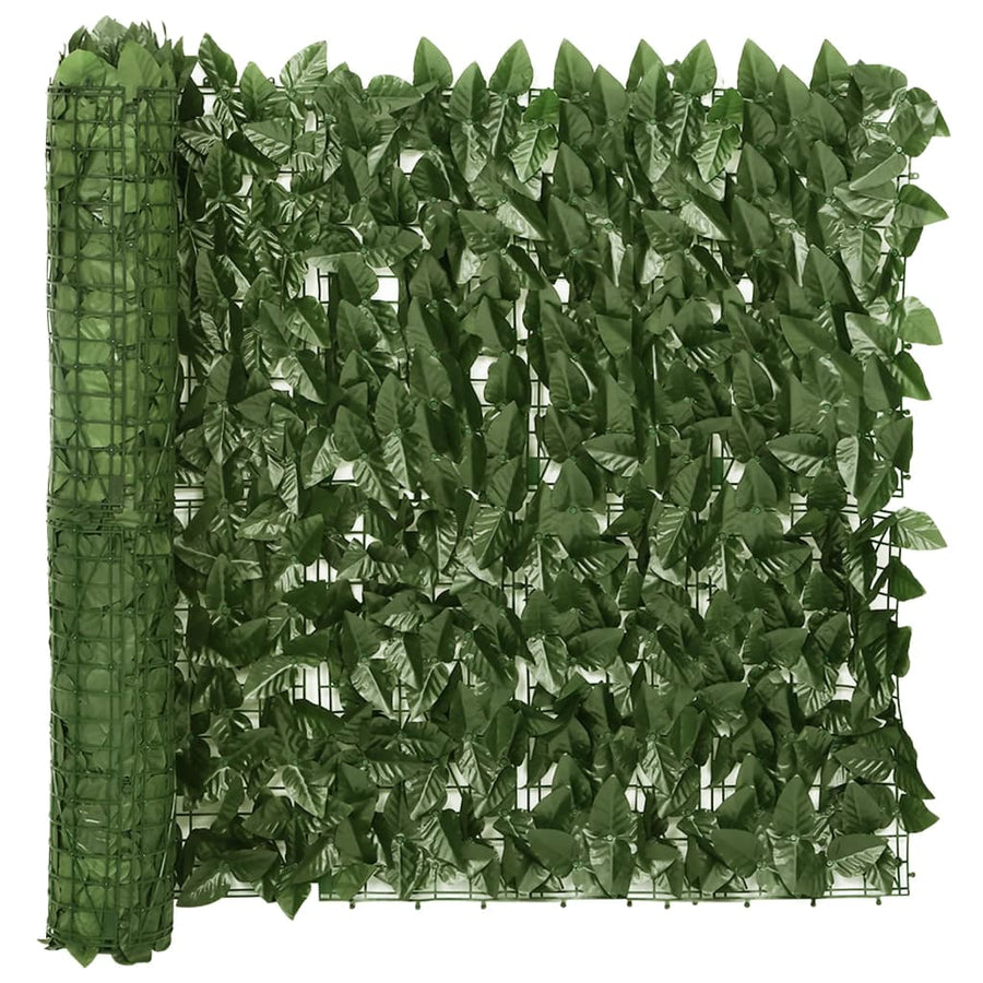 Balkonscherm met donkergroene bladeren 200x75 cm 200 x 75 cm Donkergroen