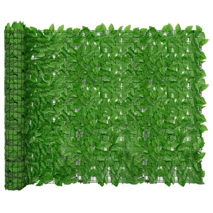 Balkonscherm met groene bladeren 300x150 cm 300 x 150 cm Groen
