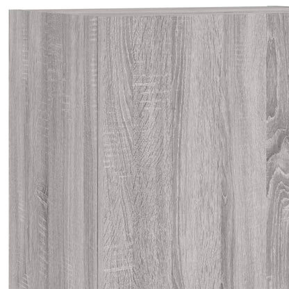 4-Delige Tv-Wandmeubelset Bewerkt Hout Grijs sonoma