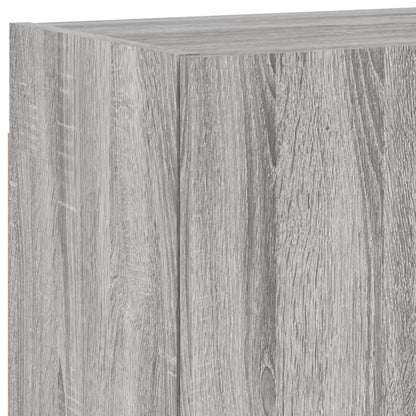 4-Delige Tv-Wandmeubelset Bewerkt Hout Grijs sonoma