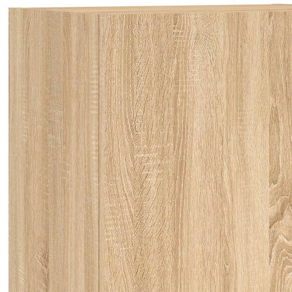 5-Delige Tv-Wandmeubelset Bewerkt Hout Kleurig Sonoma eiken