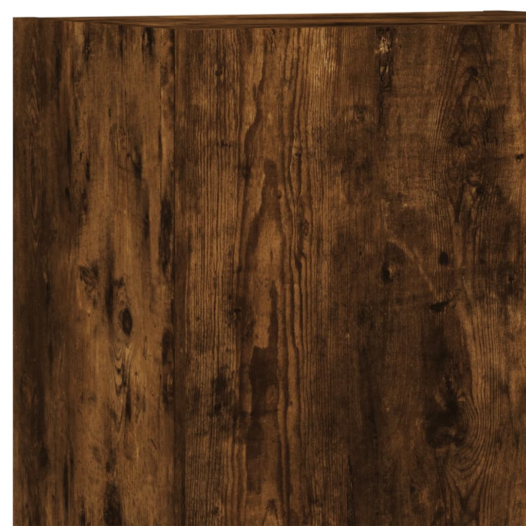 5-Delige Tv-Wandmeubelset Bewerkt Hout Kleurig Gerookt eiken