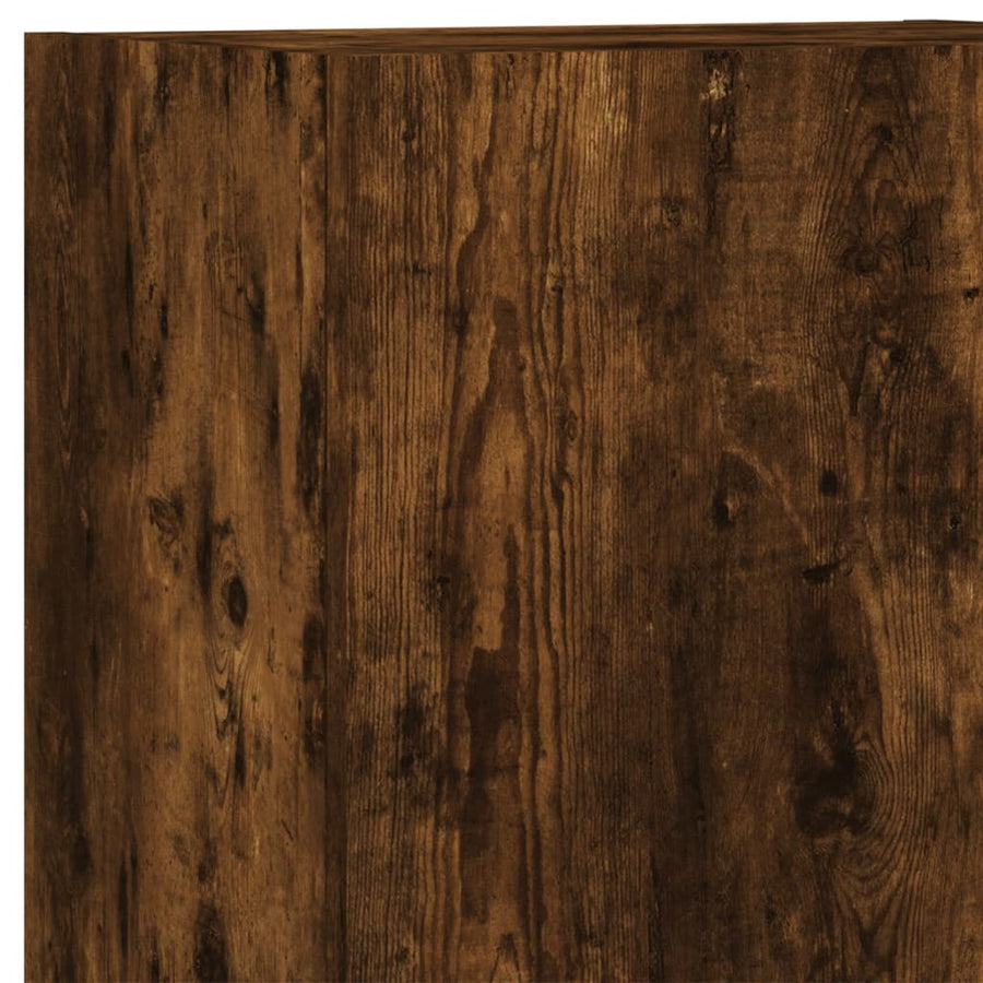 5-Delige Tv-Wandmeubelset Bewerkt Hout Kleurig Gerookt eiken
