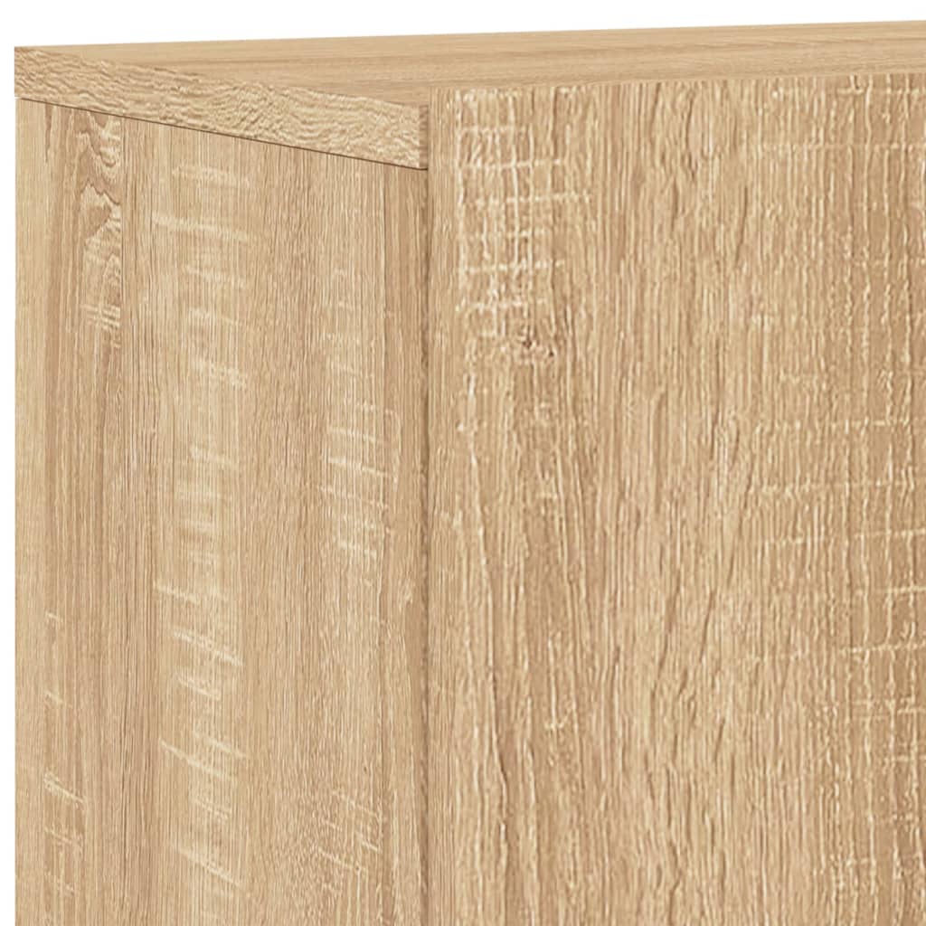 5-Delige Tv-Wandmeubelset Bewerkt Hout Kleurig Sonoma eiken