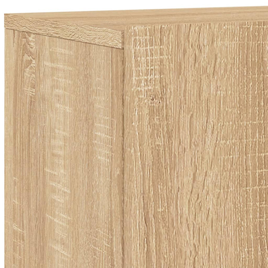 5-Delige Tv-Wandmeubelset Bewerkt Hout Kleurig Sonoma eiken