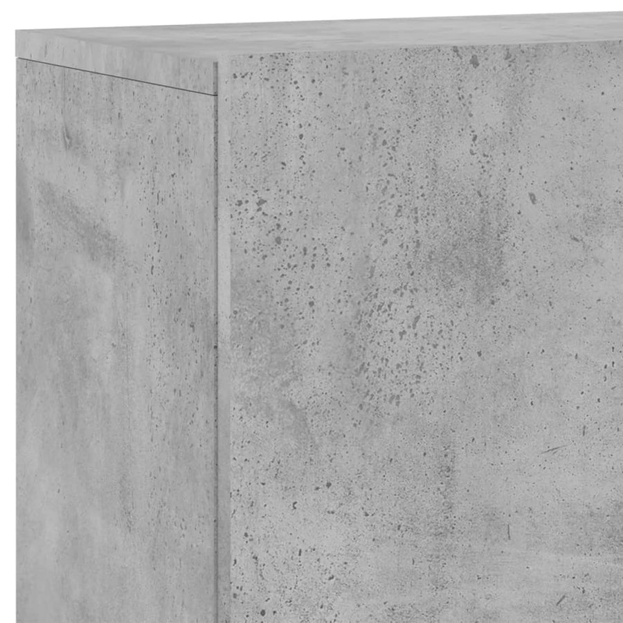 5-Delige Tv-Wandmeubelset Bewerkt Hout Betongrijs