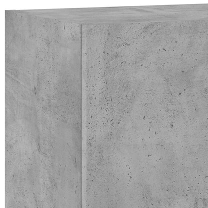 5-Delige Tv-Wandmeubelset Bewerkt Hout Betongrijs
