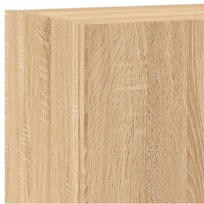 5-delige Tv-wandmeubelset bewerkt hout sonoma eikenkleurig