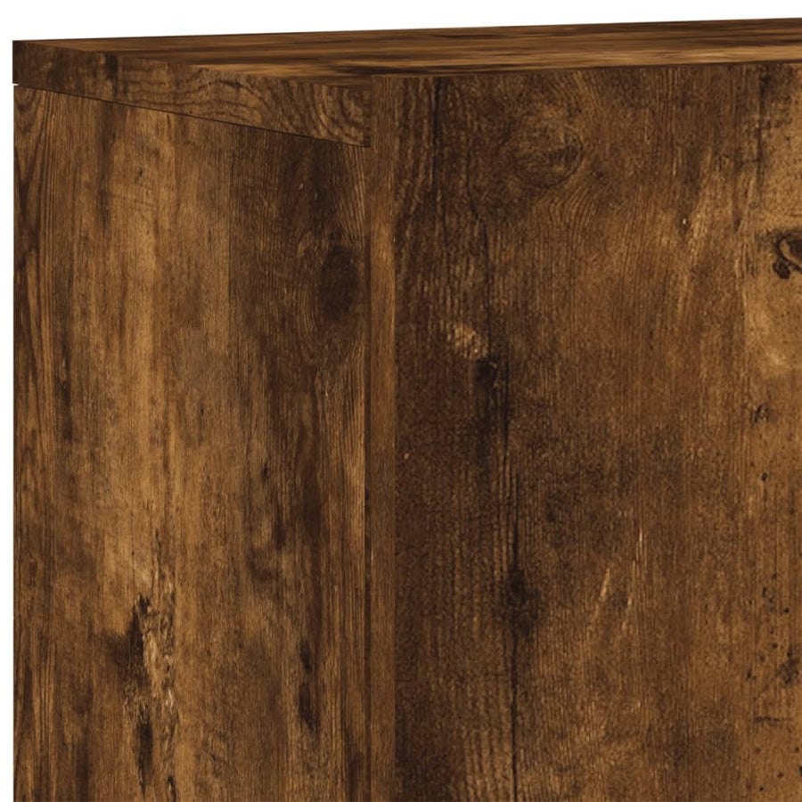 5-Delige Tv-Wandmeubelset Bewerkt Hout Kleurig Gerookt eiken