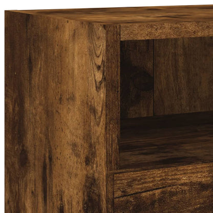 5-Delige Tv-Wandmeubelset Bewerkt Hout Kleurig Gerookt eiken