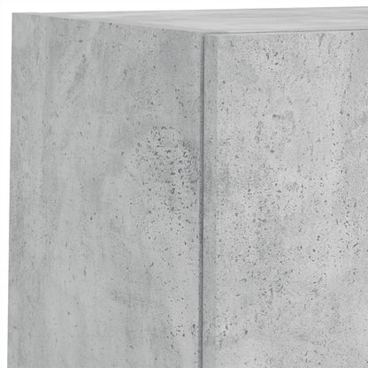 4-Delige Tv-Wandmeubelset Met Led-Verlichting Betongrijs