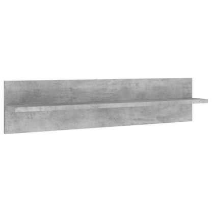 5-delige Tv-wandmeubelset met LED bewerkt hout betongrijs