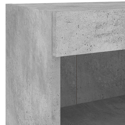 5-Delige Tv-Wandmeubelset Met Led Bewerkt Hout Betongrijs