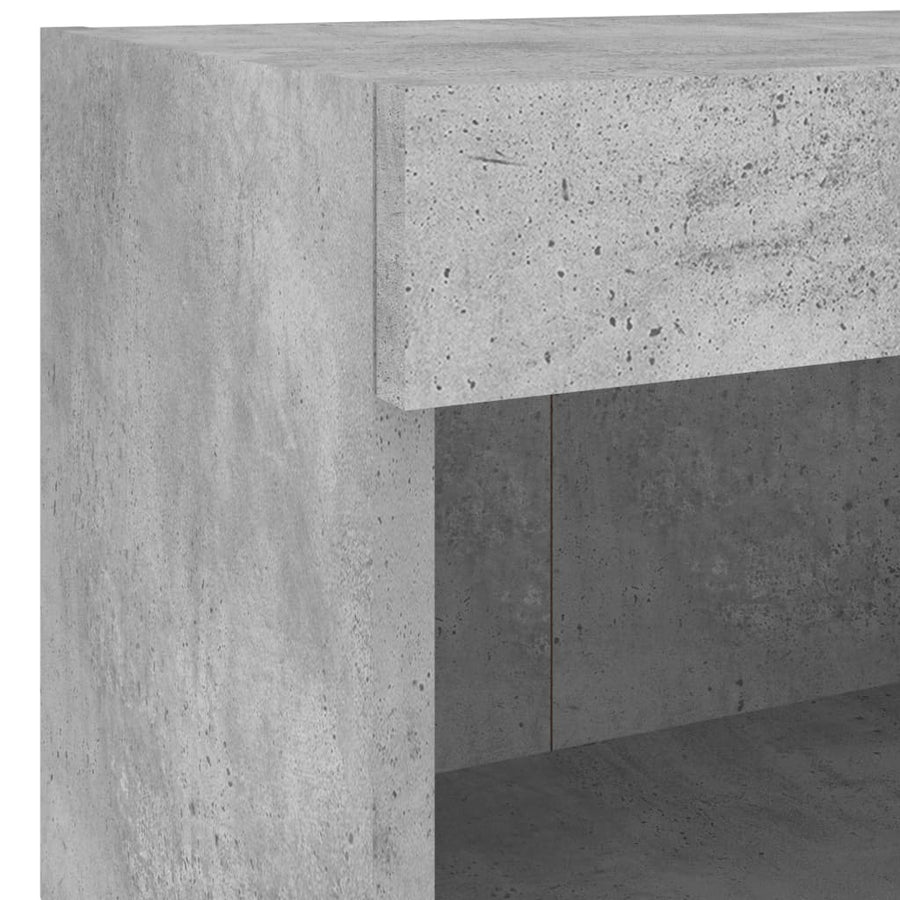 5-Delige Tv-Wandmeubelset Met Led Bewerkt Hout Betongrijs
