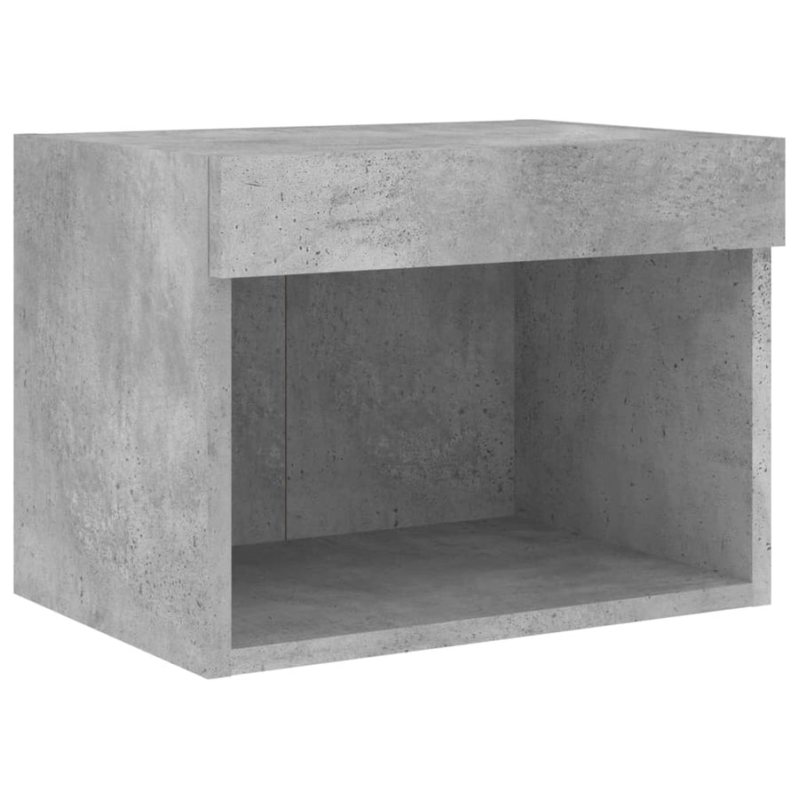 5-Delige Tv-Wandmeubelset Met Led Bewerkt Hout Betongrijs