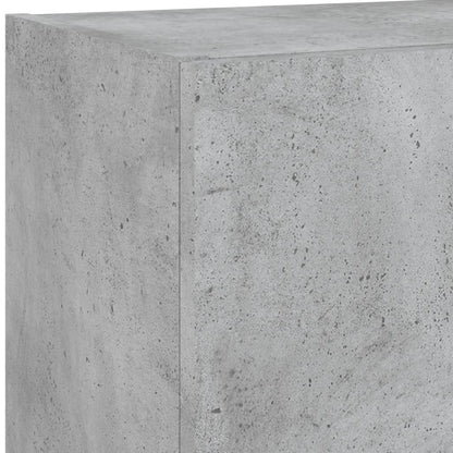 5-Delige Tv-Wandmeubelset Met Led Bewerkt Hout Betongrijs