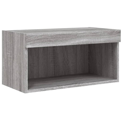 6-delige Tv-wandmeubelset met LED grijs sonoma eikenkleurig