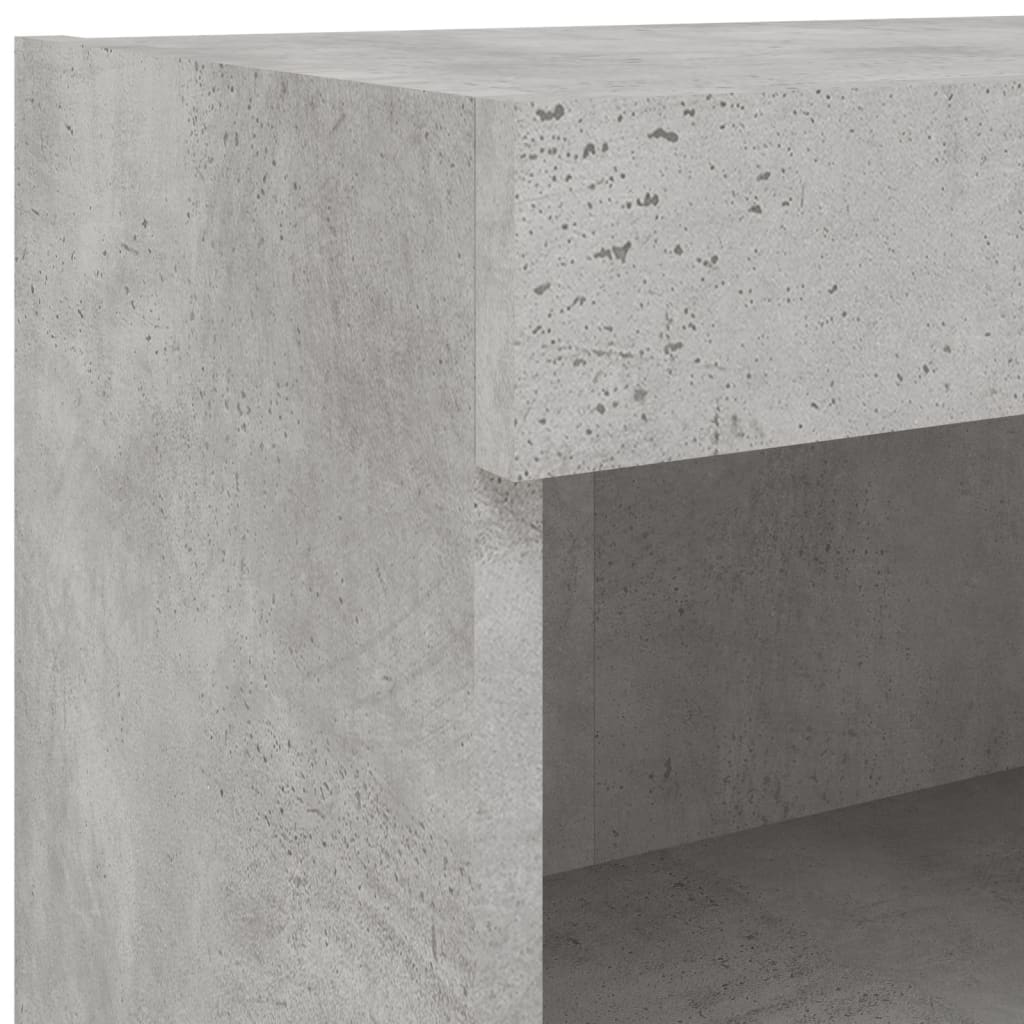 5-Delige Tv-Wandmeubelset Met Led Bewerkt Hout Betongrijs