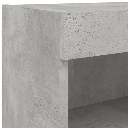 5-Delige Tv-Wandmeubelset Met Led Bewerkt Hout Betongrijs