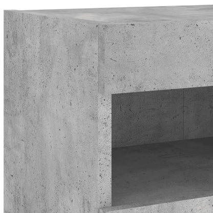 7-delige Tv-wandmeubelset met LED-verlichting betongrijs