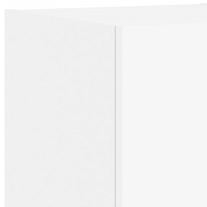 3-Delige Tv-Wandmeubelset Met Led-Verlichting Wit
