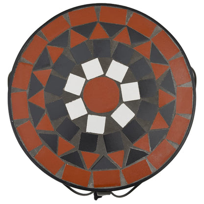 Plantenstandaards 3 st keramiek terracottakleurig en wit