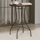 Bistro table mosaic Ø50x70 cm ceramic terracotta and white