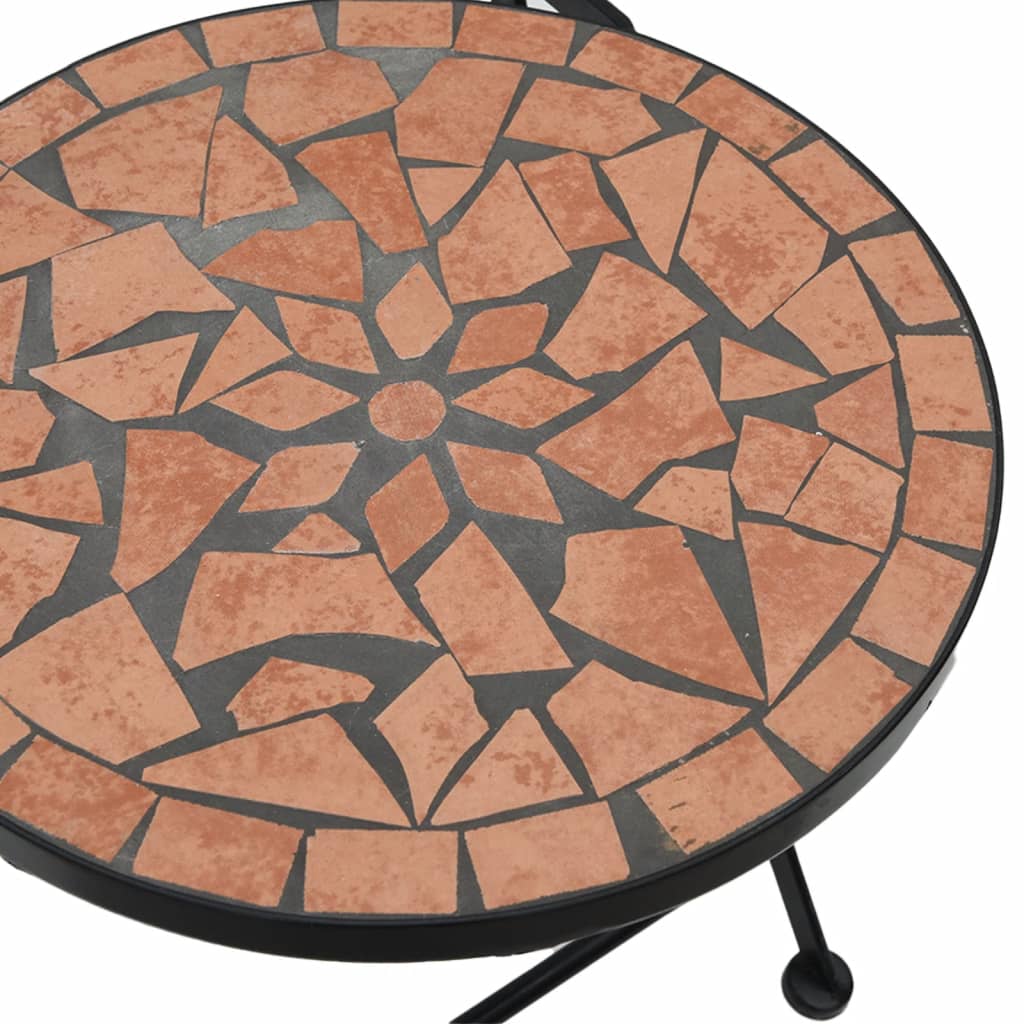 Bistrostoelen 2 st inklapbaar keramiek terracottakleurig