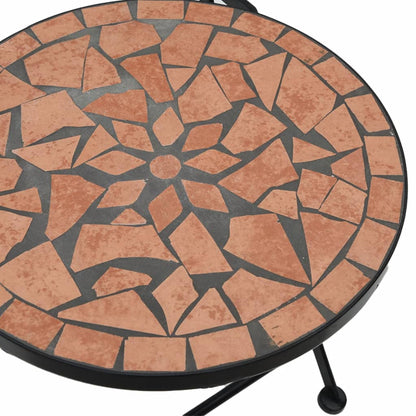 Bistrostoelen 2 st inklapbaar keramiek terracottakleurig
